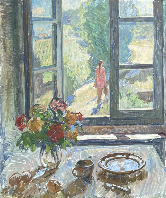 Amy Walking, Wind... by Ben Fenske