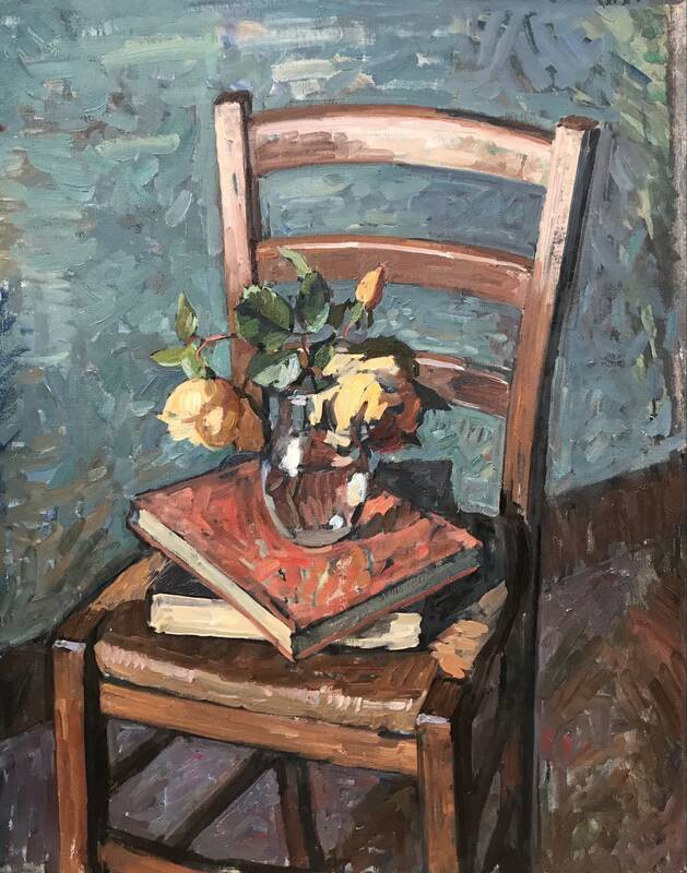 Roses on a Chair by Ben Fenske