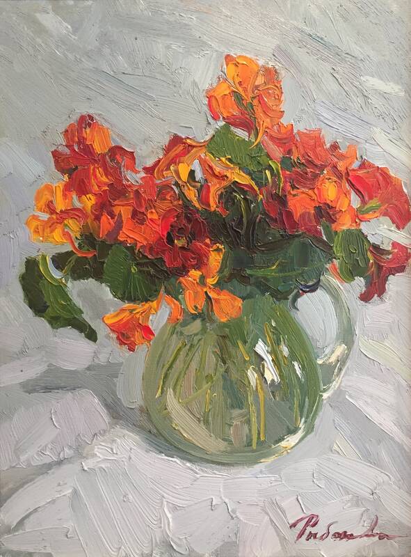 Nasturtiums by Irina Rybakova
