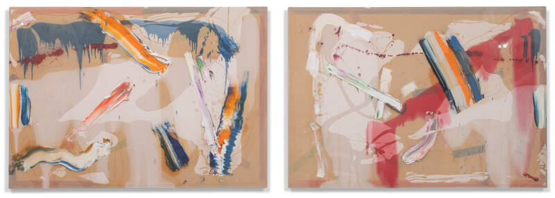 Abstract Diptych by Darius Yektai