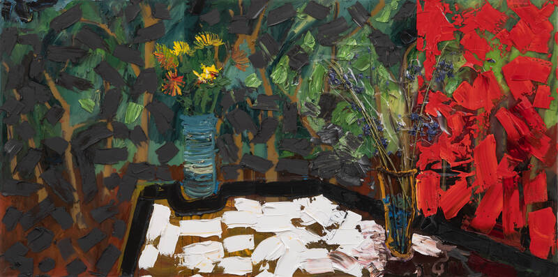 Delphiniums in Gl... by Darius Yektai