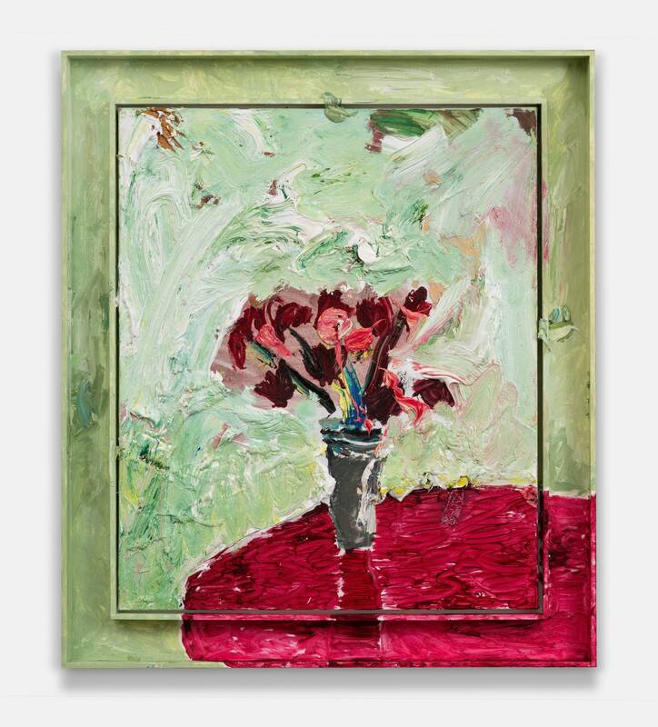 Grey Vase on Red ... by Darius Yektai