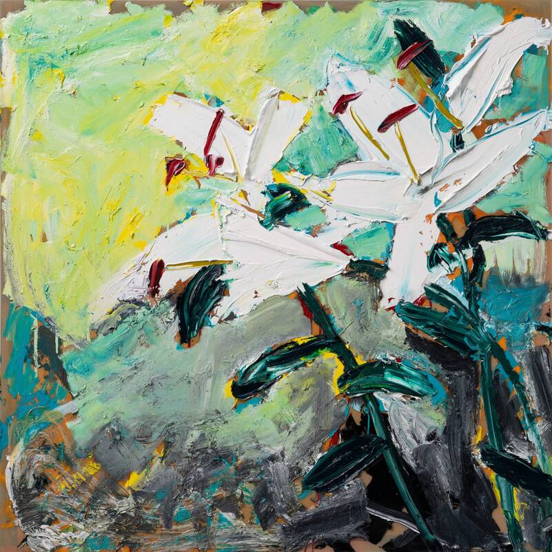 Large Lilies Squa... by Darius Yektai