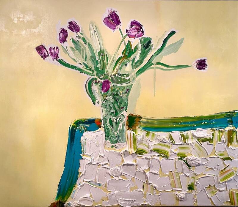 Purple Tulips in ... by Darius Yektai