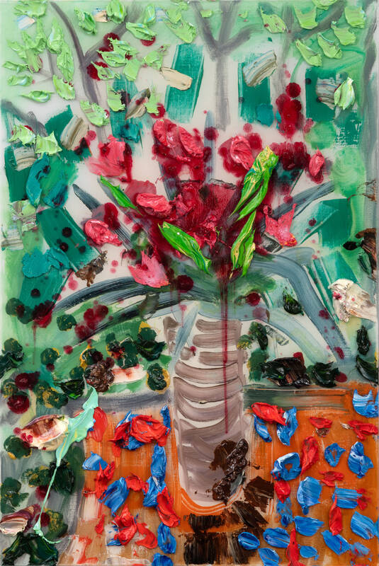 Red Drip Vase on ... by Darius Yektai