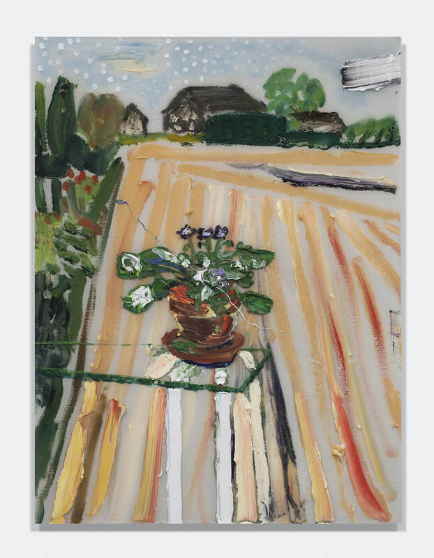 Violets on Corner... by Darius Yektai