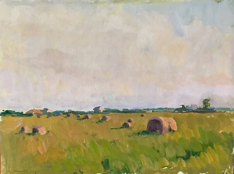 Hay Rolls on Gibs... by Kelly Carmody