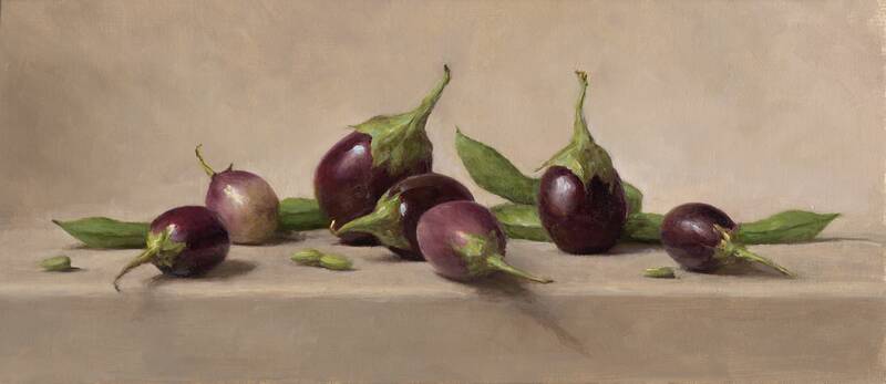 Baby Eggplants an... by Sarah Lamb